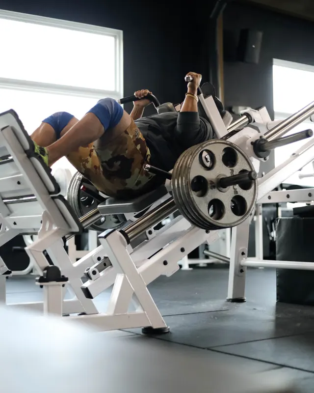 Leg press from above